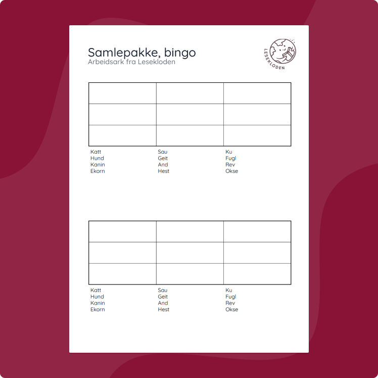 Samlepakke, bingo (nynorsk)