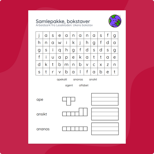 Samlepakke, bokstaver