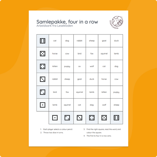 Samlepakke, four in a row (engelsk)