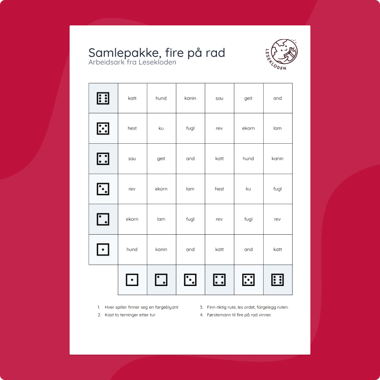 Samlepakke, fire på rad (bokmål)