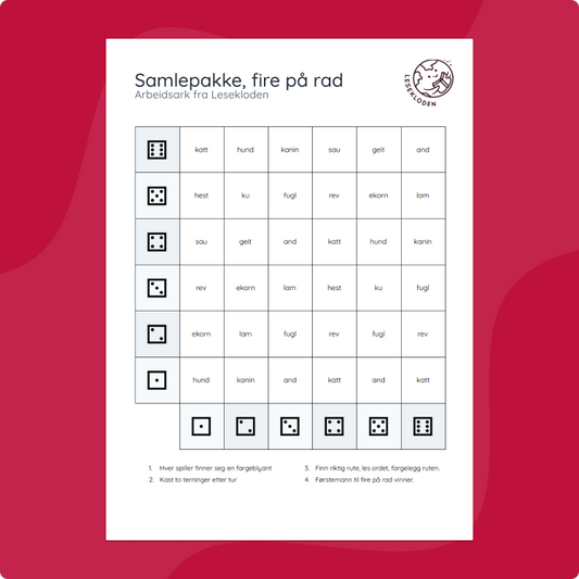 Samlepakke, fire på rad (bokmål)