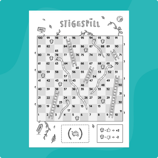 Stigespill med trekkekort